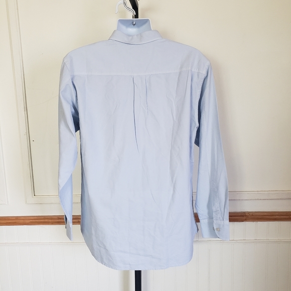 SOLD Tommy Bahama Mens Shirt Large Blue Long Slv Button Front Cotton Silk NEW - Picture 4 of 9